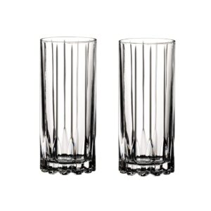 Riedel Personalized Drink Specific Glassware Highball Glass Pair, Set of 2 Custom Engraved Hiball Glasses for Mixed Drinks, Cocktails Served with Ice, Home Bar Accessories