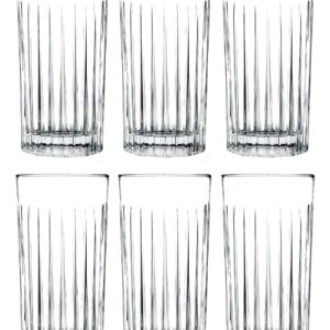 Barski Highball - Glass - Set of 6 - Hiball Glasses - Crystal Glass - Beautifully Designed - Drinking Tumblers - for Water, Juice, Wine, Beer and Cocktails - 15 oz Made in Europe