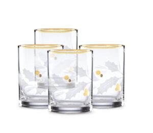 lenox 886861 holiday gold 4-piece double old fashioned set