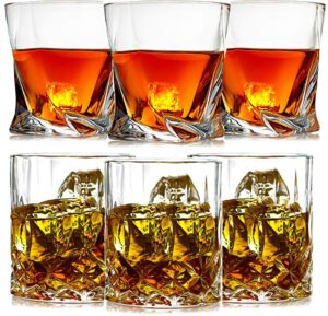 gifts for men,whiskey glasses,old fashioned whiskey glass set of 6 whiskey glasses,whiskey gifts for men scotch lovers,style glassware for bourbon,rum glasses,bar whiskey glasses
