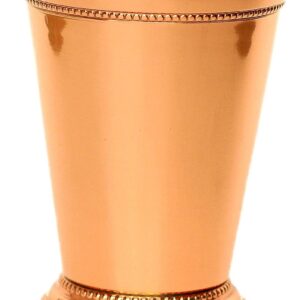 PARIJAT HANDICRAFT Copper tumbler - 100% pure copper tumbler for moscow mules beautifully handcrafted Capacity 12 Ounce handmade embossed mint julep cup.