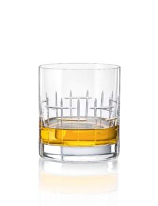 barski glass tumbler - old fashioned - whiskey glasses - classic lowball - set of 4 tumblers - rocks glass - bourbon - scotch - whisky - cocktails - cognac - 12 oz. - made in europe