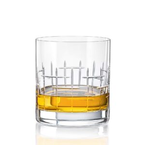 Barski Glass Tumbler - Old Fashioned - Whiskey Glasses - Classic Lowball - Set of 4 Tumblers - Rocks Glass - Bourbon - Scotch - Whisky - Cocktails - Cognac - 12 Oz. - Made in Europe