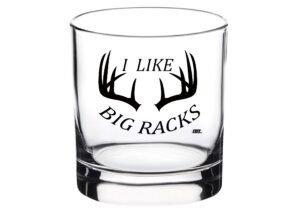 rogue river tactical funny i like big racks hunting old fashioned whiskey glass drinking cup gift for hunter