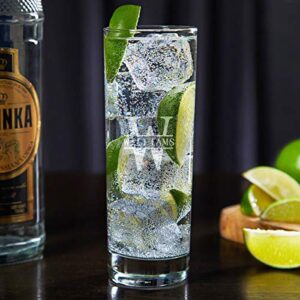 oakmont custom vodka lime highball glass (personalized gift)