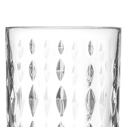 RCR Crystal 6 Piece Marilyn Whisky Glasses Set - Modern Cut Glass Cocktail Tumblers - 337ml