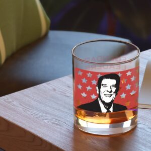 Toasted Tales Legendary Leaders - Ronald Reagan 11 oz Whiskey Glass Made in the USA