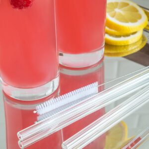 Outset Glass Straight Reusable Straws, 0.75 x 4 x 10 inches, Clear