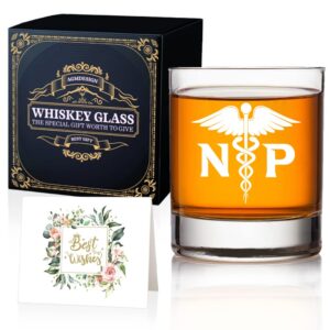 agmdesign funny double sided good day bad day don't even ask np registered nurse whiskey glasses gift box , registered nurse graduate gift, great gift for nurses, arnp np or nursing graduation