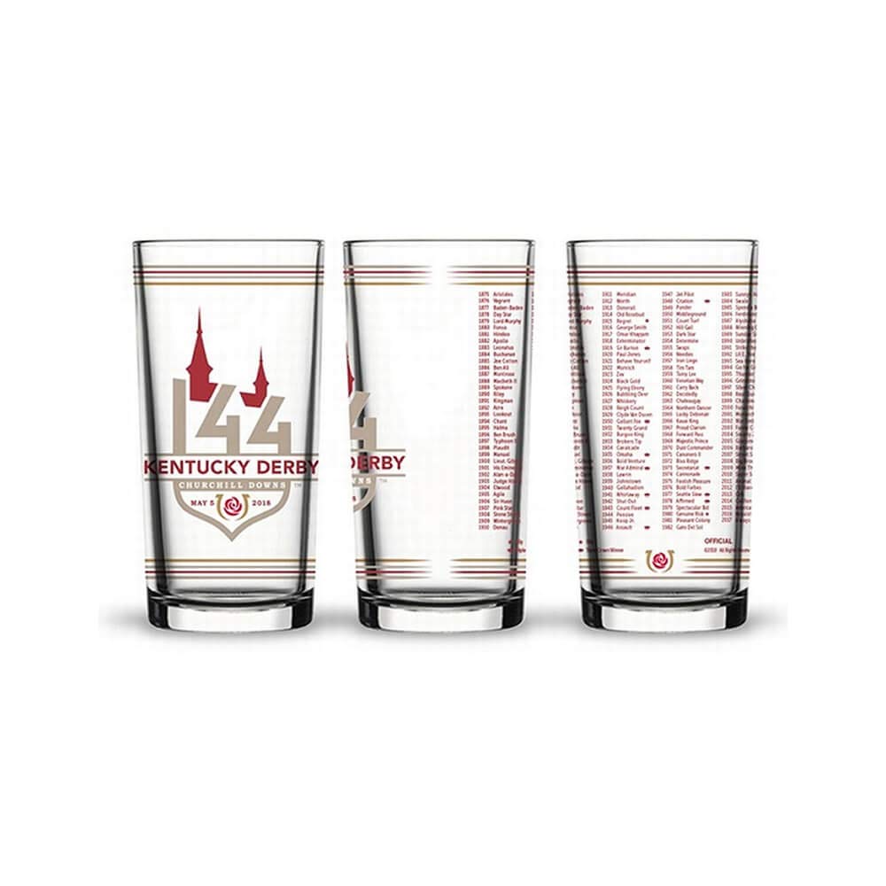 Kentucky Derby 144 Official 12oz. Mint Julep Glass, Perfect Souvenir/Gift for Derby Fans, 4 pack