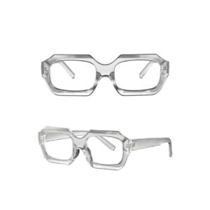 if you dare.. chandler clear rectangular fashion glasses