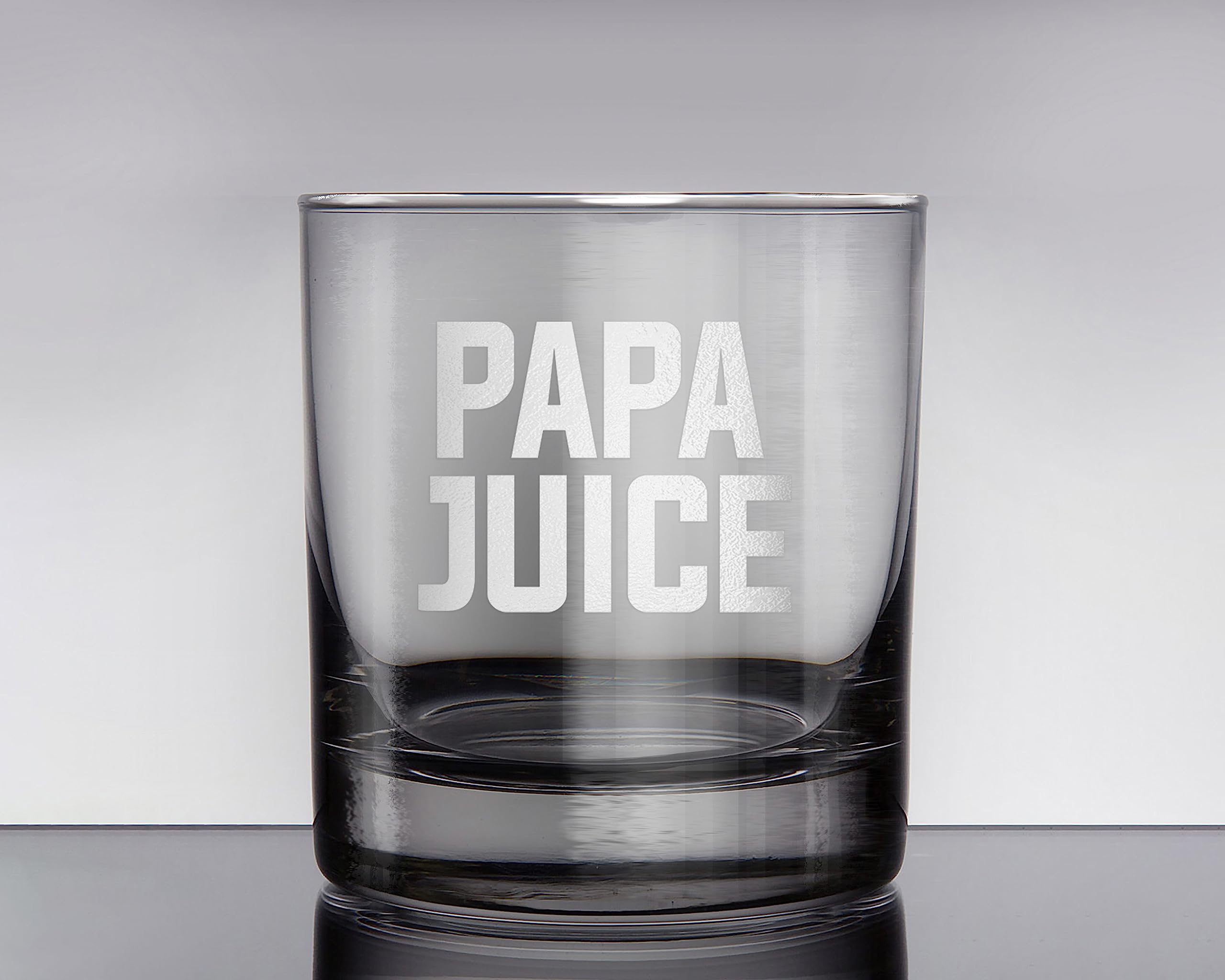 PAPA JUICE Custom Personalized Whiskey Glass - Funny Gift for Dad Uncle Grandpa From Daughter Son Wife - Father's Day