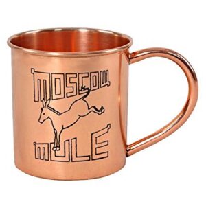 Alchemade 100% Pure Copper 14 Oz Mug with Retro Mule Logo For Moscow Mules, and Other Cocktails - Keeps Drinks Cold Longer - Made to Stay Tarnish Free