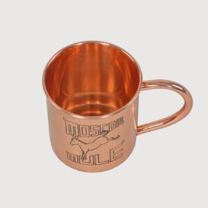 Alchemade 100% Pure Copper 14 Oz Mug with Retro Mule Logo For Moscow Mules, and Other Cocktails - Keeps Drinks Cold Longer - Made to Stay Tarnish Free