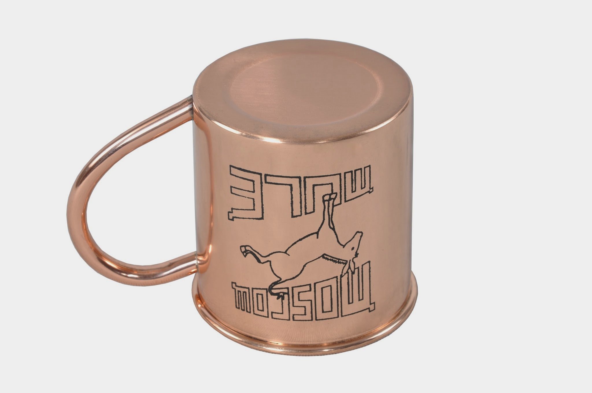 Alchemade 100% Pure Copper 14 Oz Mug with Retro Mule Logo For Moscow Mules, and Other Cocktails - Keeps Drinks Cold Longer - Made to Stay Tarnish Free