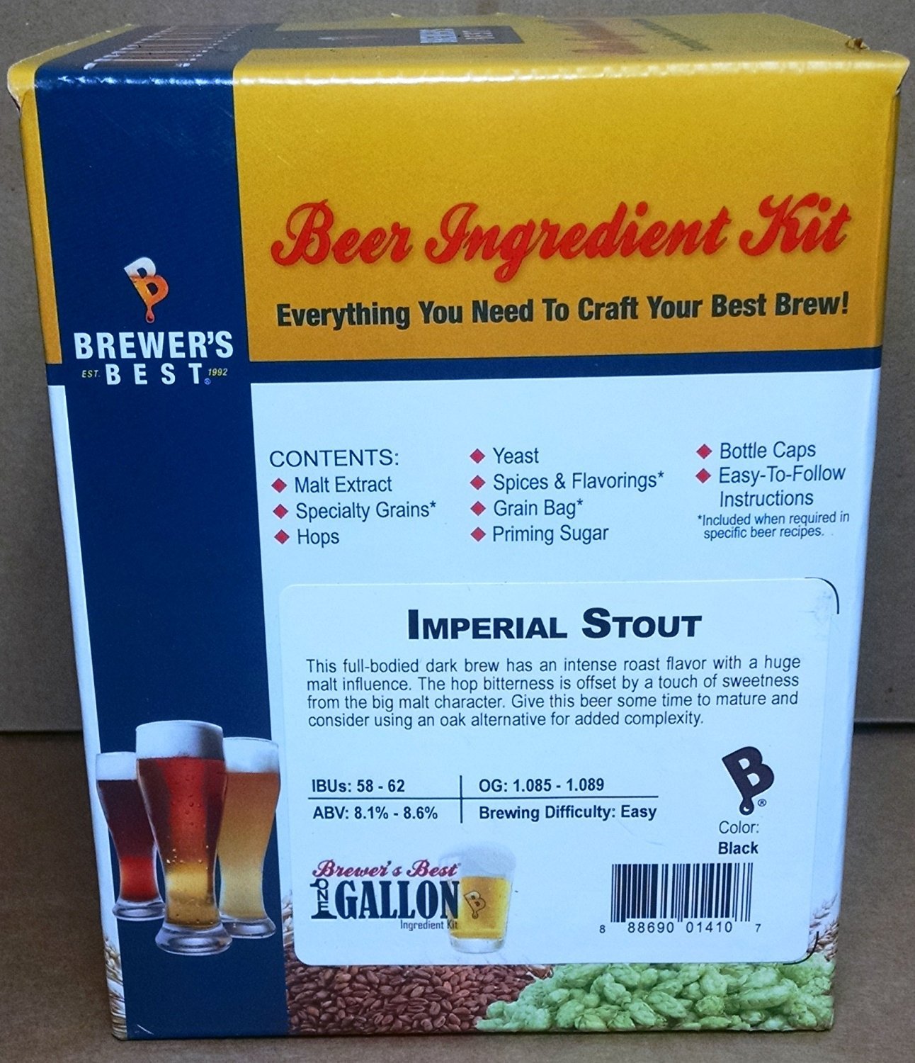 Home Brew Ohio Best One Gallon Home Brew Beer Ingredient Kit (Imperial Stout)