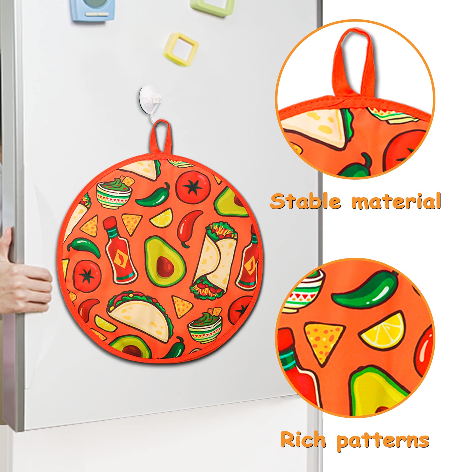 ZKOO Tortilla Warmer Pouch 12-Inch, Insulated Tortilla Holder -Microwavable Use Fabric Bag to Keep Food Warm.Ideal for Tortillas & Breads! (1, Orange)