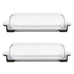 oxo good grips white/clear butter dish, set of 2
