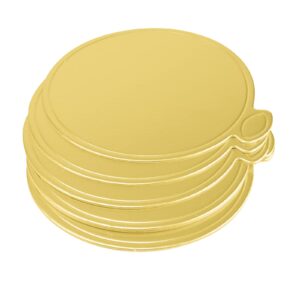 600 PCS 3.5 Inch Cake Boards, Mini Round Cake Cardboard, Mini Cupcake Boards Cake Base for Mousse, Dessert Display (Gold & Silver)