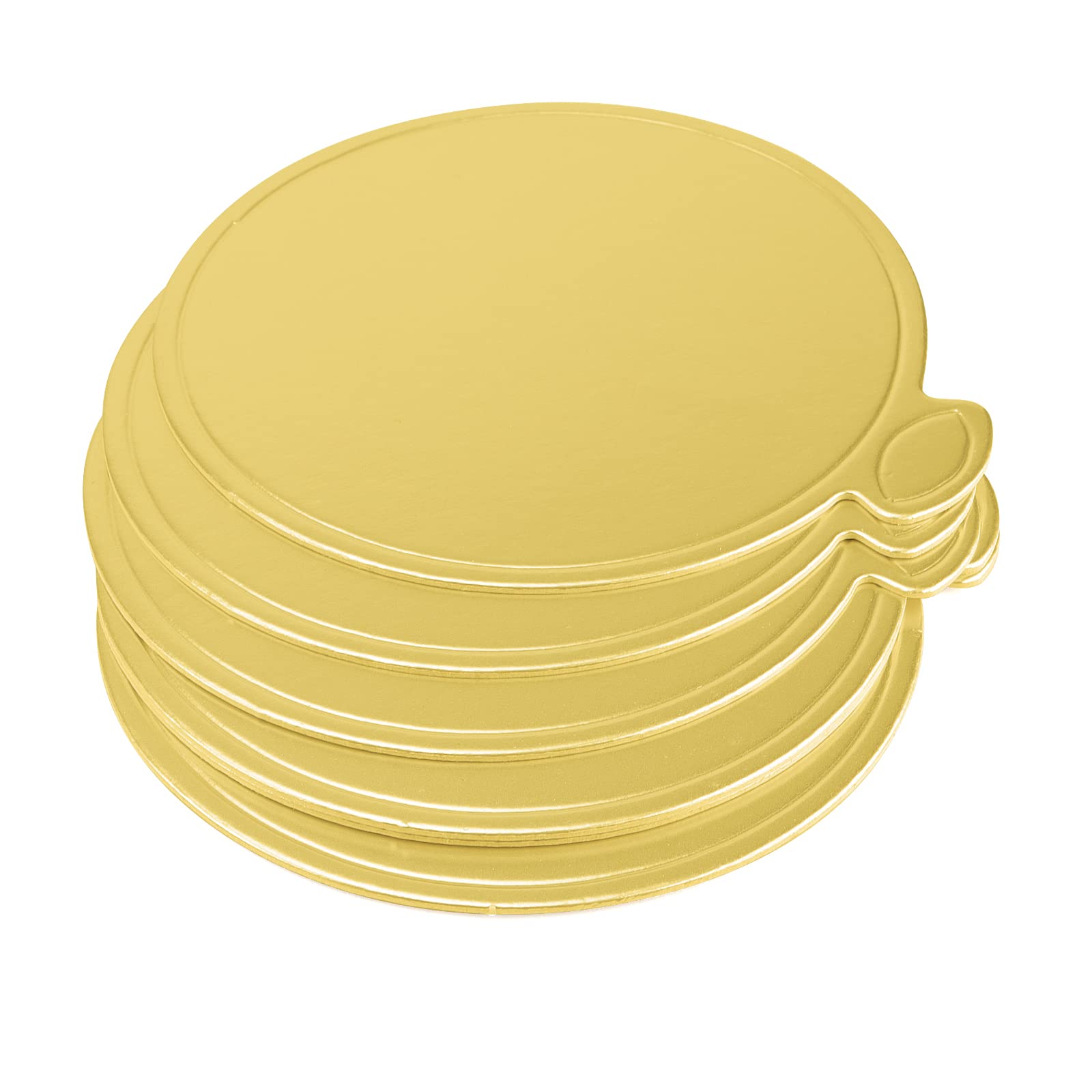 600 PCS 3.5 Inch Cake Boards, Mini Round Cake Cardboard, Mini Cupcake Boards Cake Base for Mousse, Dessert Display (Gold & Silver)