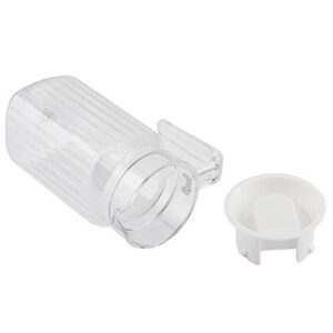 Fdit Acrylic Transparent Juice Bottle Striped Water Ice Cold Juice Jug with Lid great for Homemade Juice & Cold Tea or for Milk Bottles Reusable Drinking Bottles(500ML)