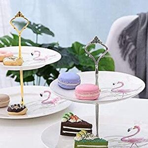 3 Tiered Tray Hardware, 6 Sets Cake Tray Stand Fittings Hardware for Cake Stand Mold, Decoration Accessories for Wedding Banquet Family Banquet,2Golden, 2Silver, 2Black