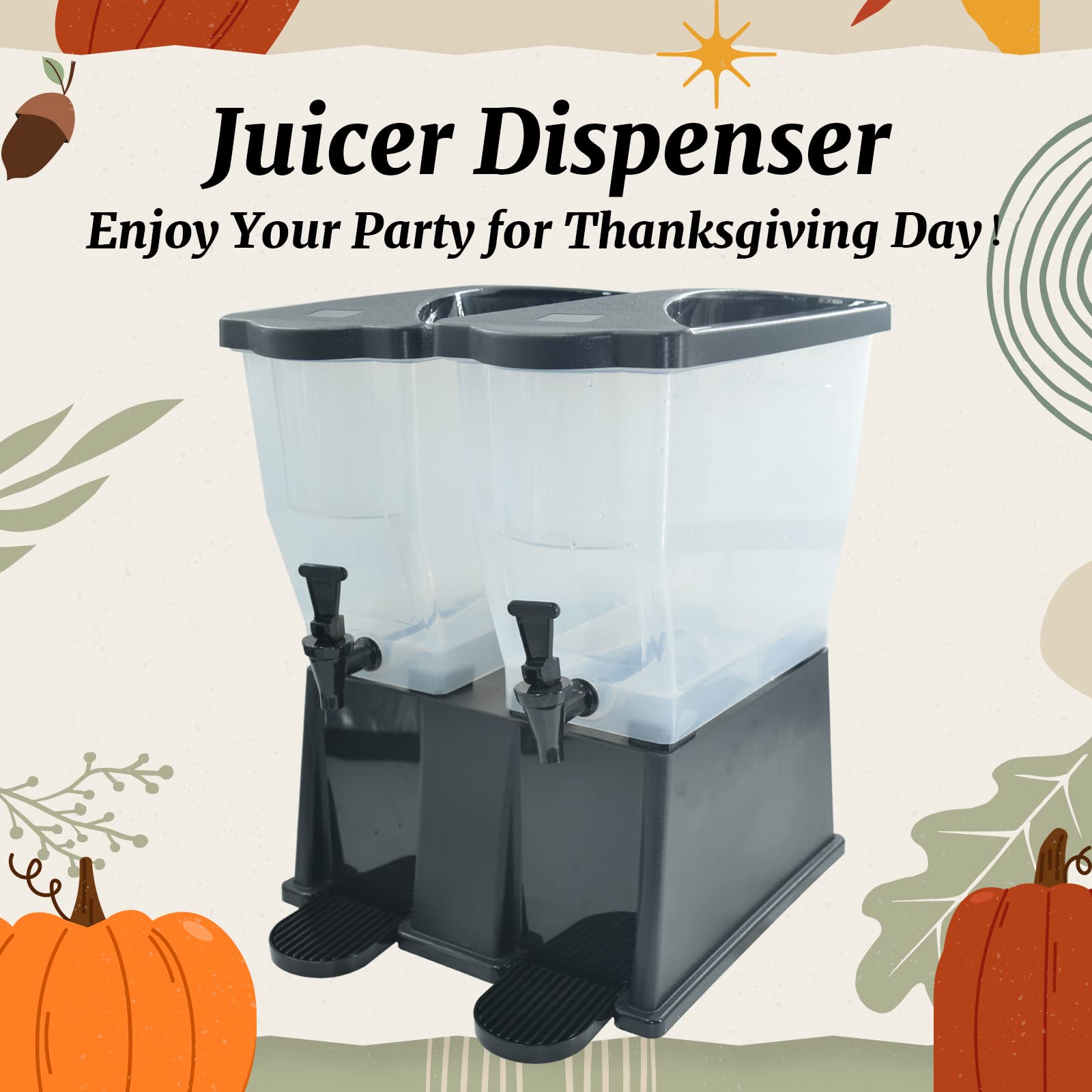 Hakka 6 Gallon Beverage Dispenser and Juice Dispenser