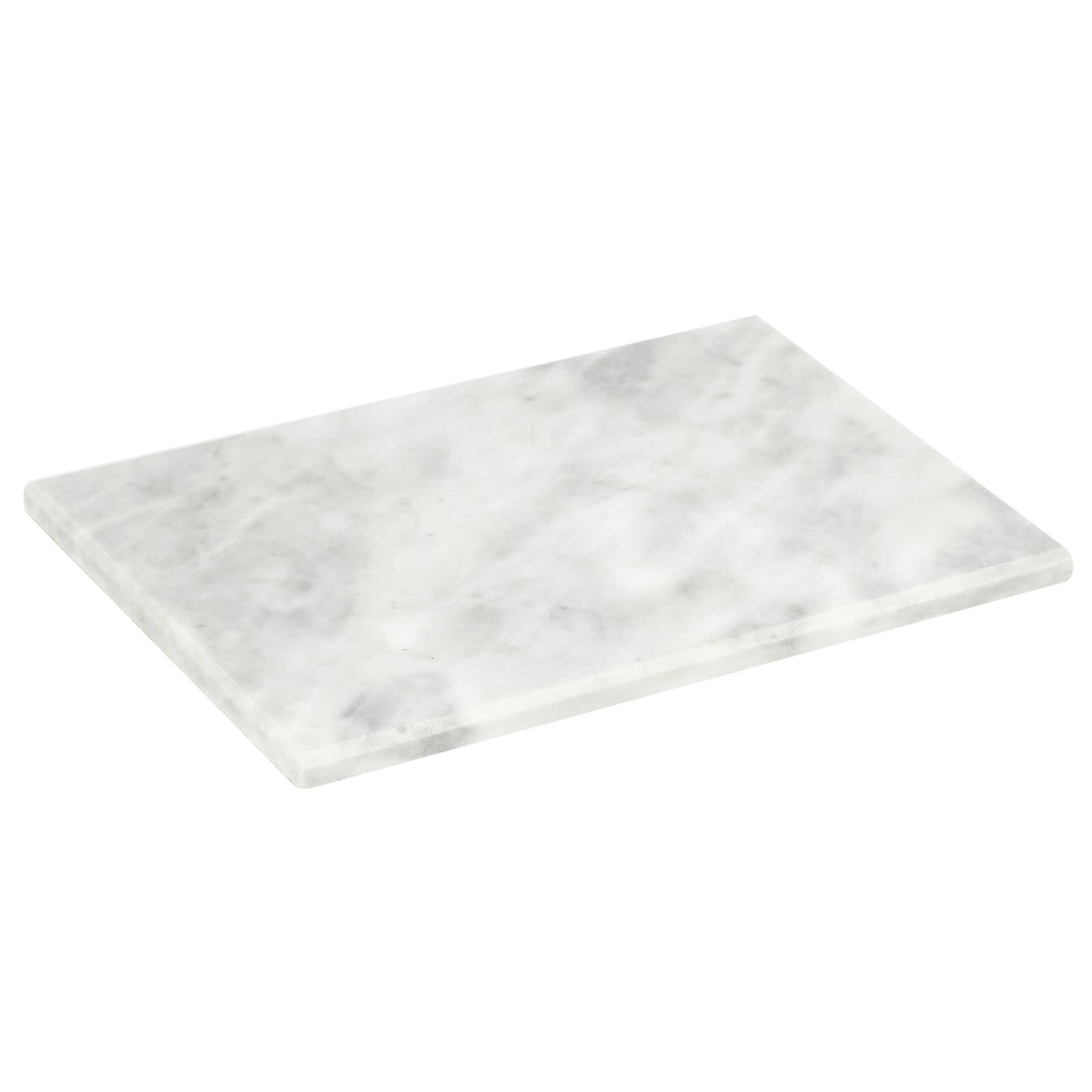 mDesign Small Slab Stone Kitchen Countertop Pastry Cutting Board, Serving Tray for Bread, Breakfast, Snacks, Cheese, Pizza, Appetizers - Use for Chopping, Cooking, Baking, Cooling - Marble