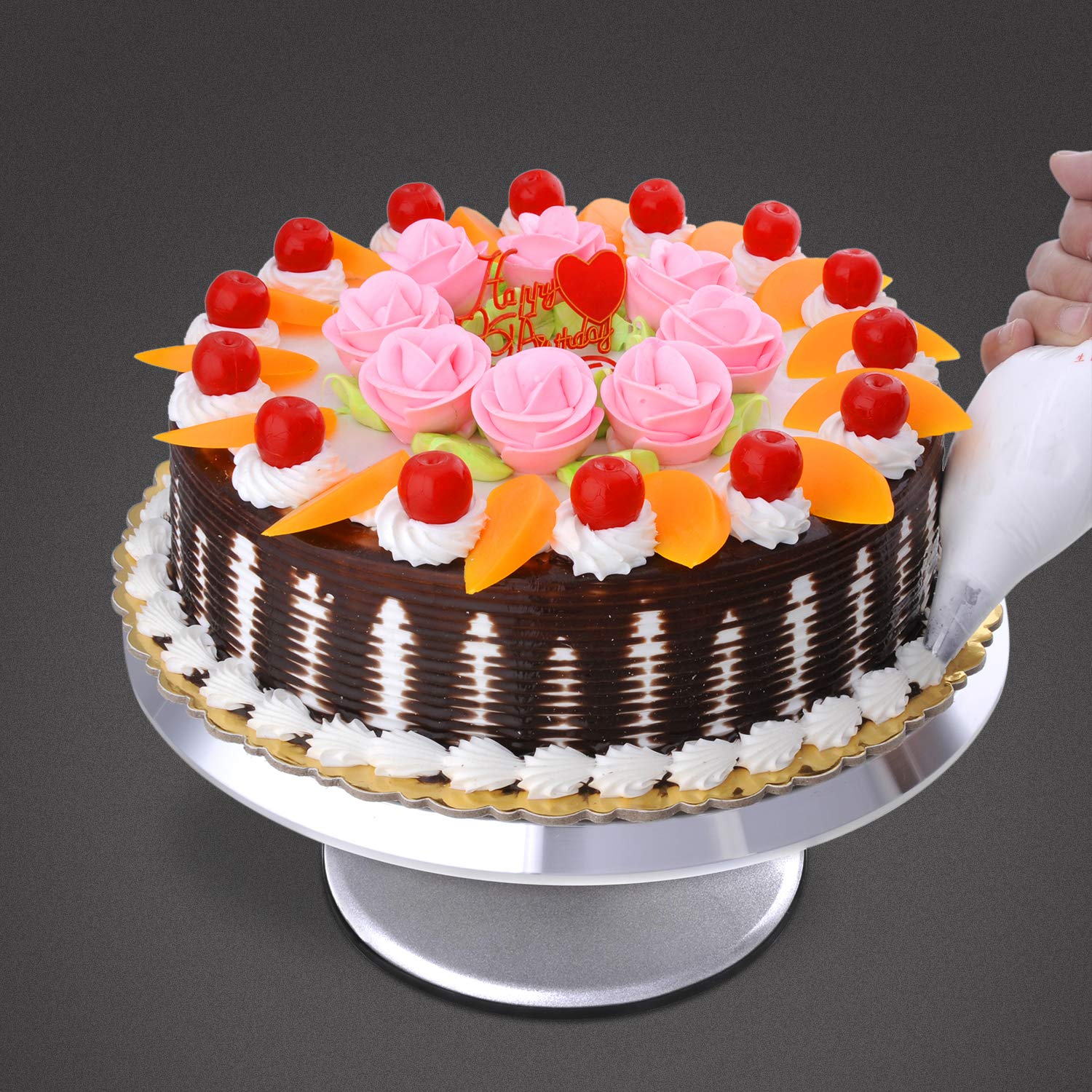 Aluminium Cake Decorating Stand Revolving 12 Inch Cake Turntable for Cake, Cupcake Decorating Supplies