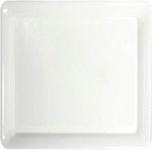 party essentials hard plastic 16 x 16-inch square serving tray, 3-count, white