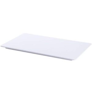 american metalcraft mel189 endurance melamine flat rectangular platter, 18" x 9", white