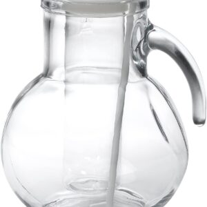 Bormioli Rocco Kufra Glass Pitcher with Ice Container and Lid, 72 3/4 oz