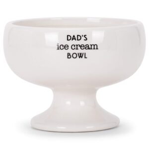 47th & main glossy white ice cream bowl, 1-count, dads