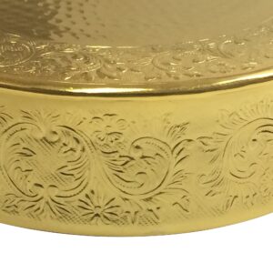 GiftBay Gold Wedding Cake Stand Round 14", Aluminum Metal