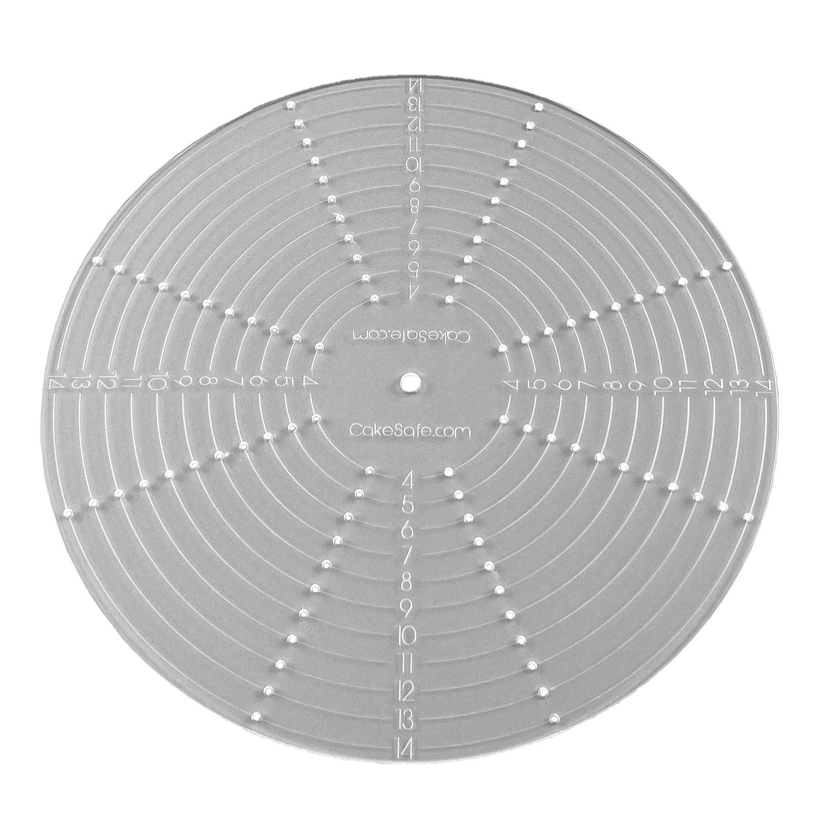 CAKESAFE Round Tier Ruler for Cake Decorating – Cake Centering and Dowel Placement Tool for Bakers