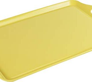 Reston Lloyd Calypso Basics Melamine Serving/Ottoman Handles, Rectangular Tray, Lemon