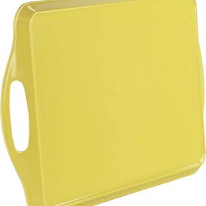 Reston Lloyd Calypso Basics Melamine Serving/Ottoman Handles, Rectangular Tray, Lemon