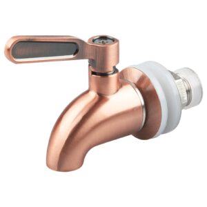 stainless steel replacement spigot polished finished for beverage dispenser carafe rose gold by muglio
