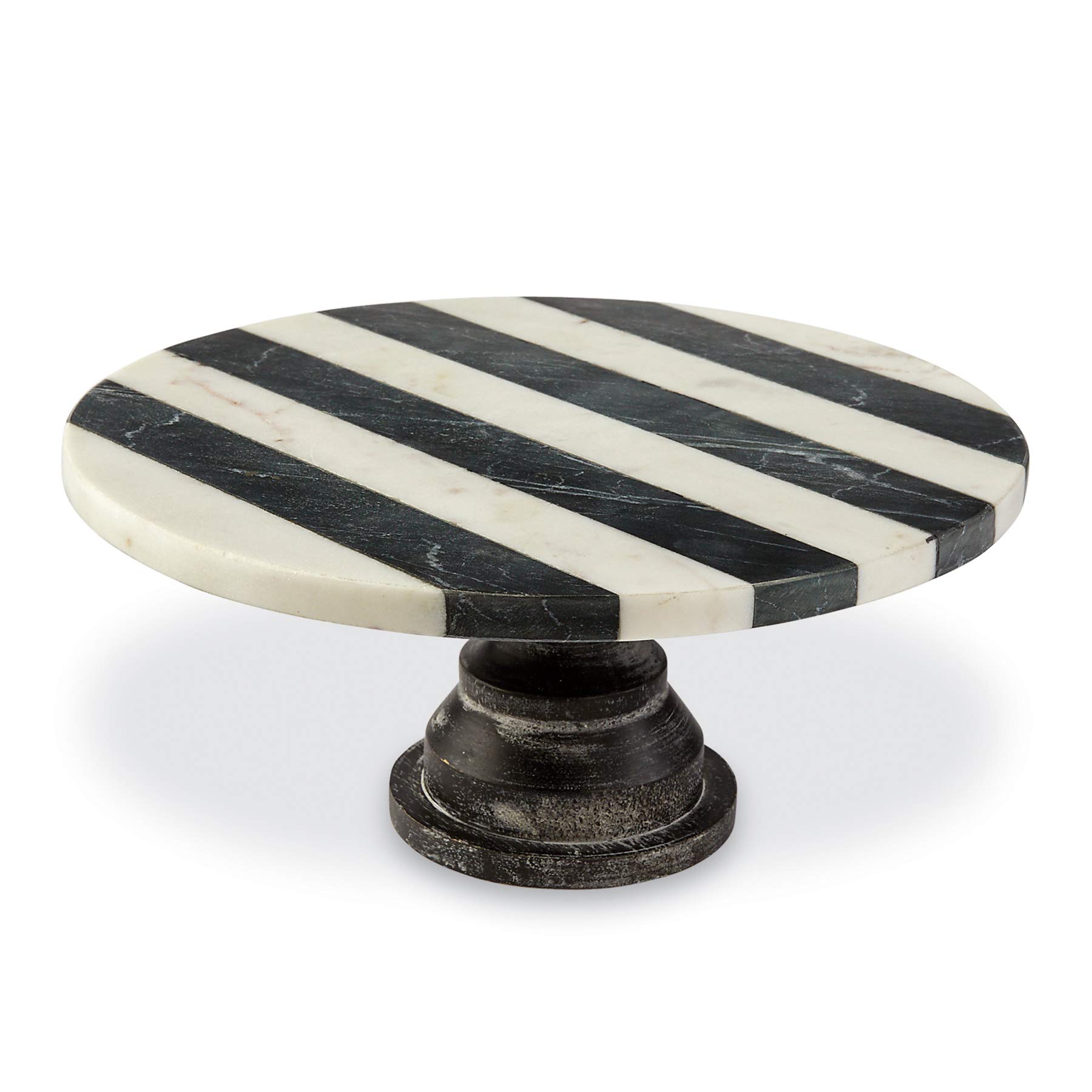 Black and White Marble Cake Pedestal