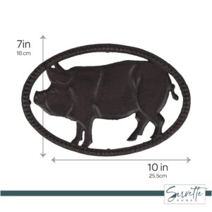 Cast Iron Pig Trivets for Hot Dishes
