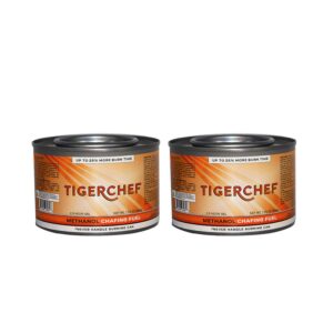 tiger chef gel fuel – 7 oz can 2 hour – entertainment cooking fuel cans for birthday parties (2)