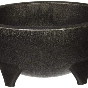 LavoHome 6 Pack of Salsa Bowls, Black Plastic Mexican Molcajete Chips Guacamole, Serving Dish, Sauce Cup, Side dish, Snack, Chips, Dip, Nuts or Candy. Great to use at any event