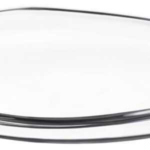 Barski Glass Tray - Plate - - Platter - 13.5" D European Quality - 13.5" Round - Wavy Border - Thick Glass - Made in Europe