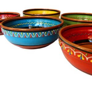 Cactus Canyon Ceramics Spanish Terracotta Deep Serving Dish, Blue