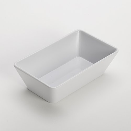 American Metalcraft MELRC3 Shallow Melamine Bowl, Square, 10-Ounces (5 ⅝" x 3 ⅜" x 1 ¾-")