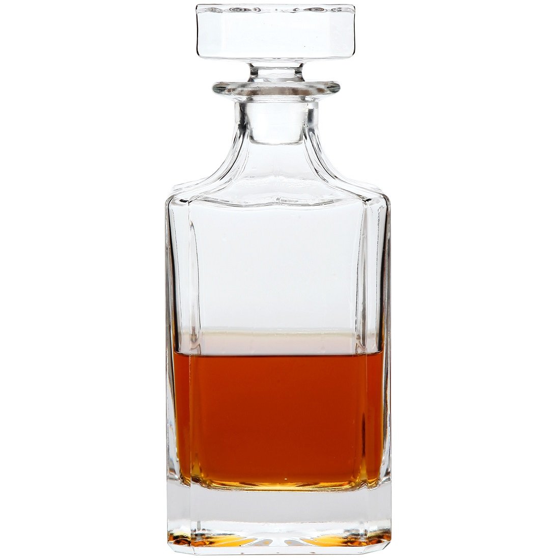 Lily's Home Glass Decanter with Glass Stopper, Let Your Favorite Vintages Breathe with this Beautifully Stylish and Functional Piece (26 Ounces)