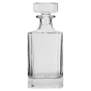 Lily's Home Glass Decanter with Glass Stopper, Let Your Favorite Vintages Breathe with this Beautifully Stylish and Functional Piece (26 Ounces)