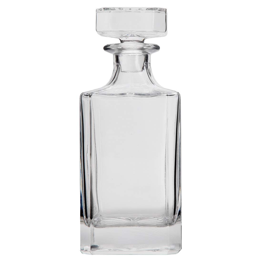 Lily's Home Glass Decanter with Glass Stopper, Let Your Favorite Vintages Breathe with this Beautifully Stylish and Functional Piece (26 Ounces)