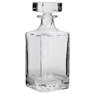 Lily's Home Glass Decanter with Glass Stopper, Let Your Favorite Vintages Breathe with this Beautifully Stylish and Functional Piece (26 Ounces)