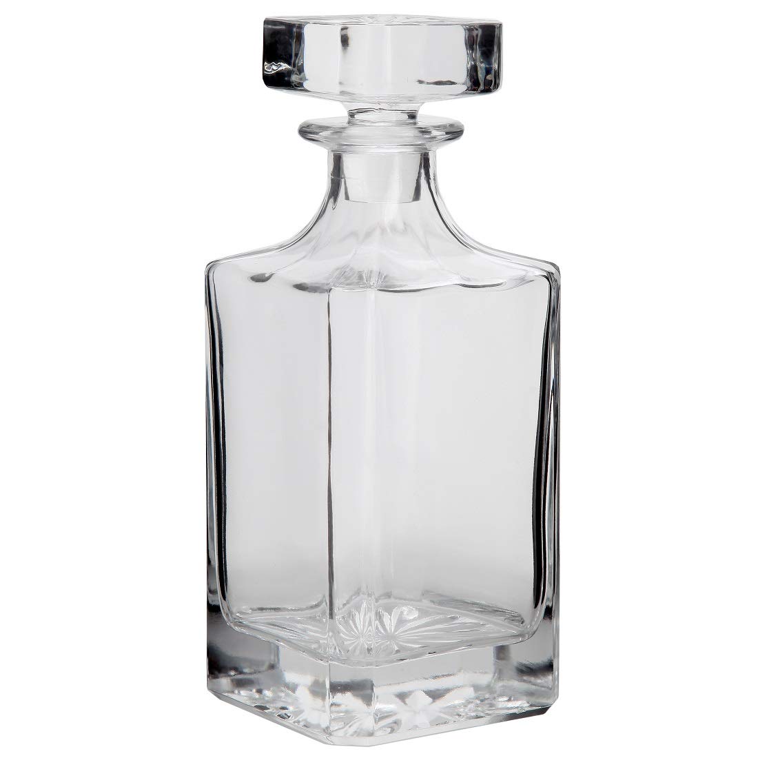 Lily's Home Glass Decanter with Glass Stopper, Let Your Favorite Vintages Breathe with this Beautifully Stylish and Functional Piece (26 Ounces)